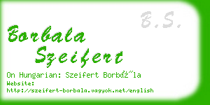 borbala szeifert business card